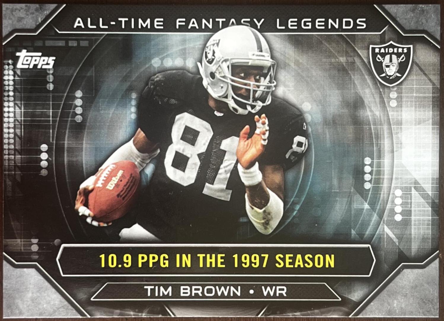 Tim Brown #ATFL-TBR Football Cards 2015 Topps All-Time Fantasy Legends