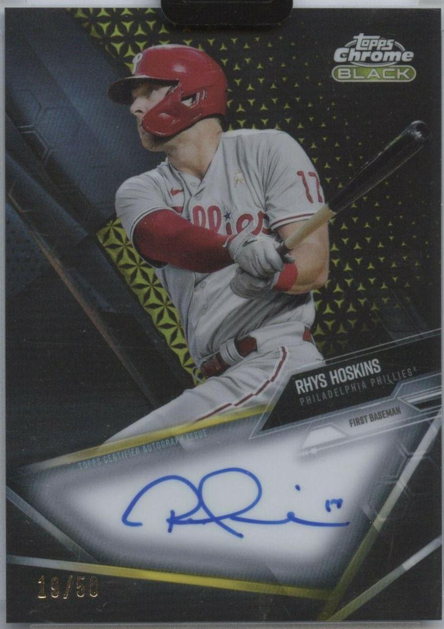 Rhys Hoskins #CBA-HOS 2021 Topps Chrome Black Baseball Autographs