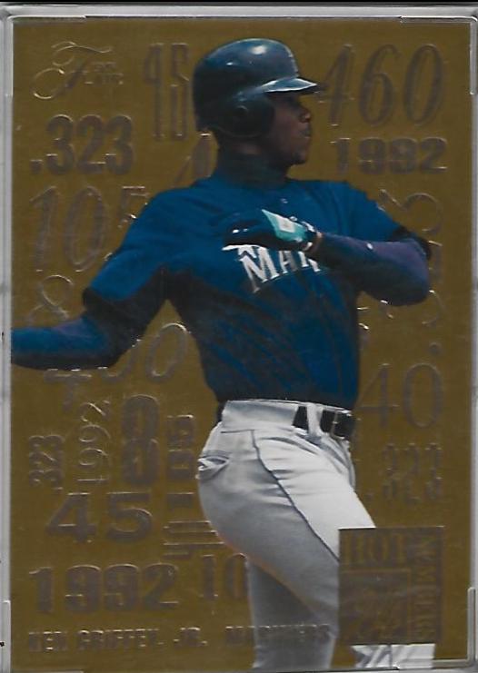 Ken Griffey Jr #4 Baseball Cards 1995 Flair Hot Numbers
