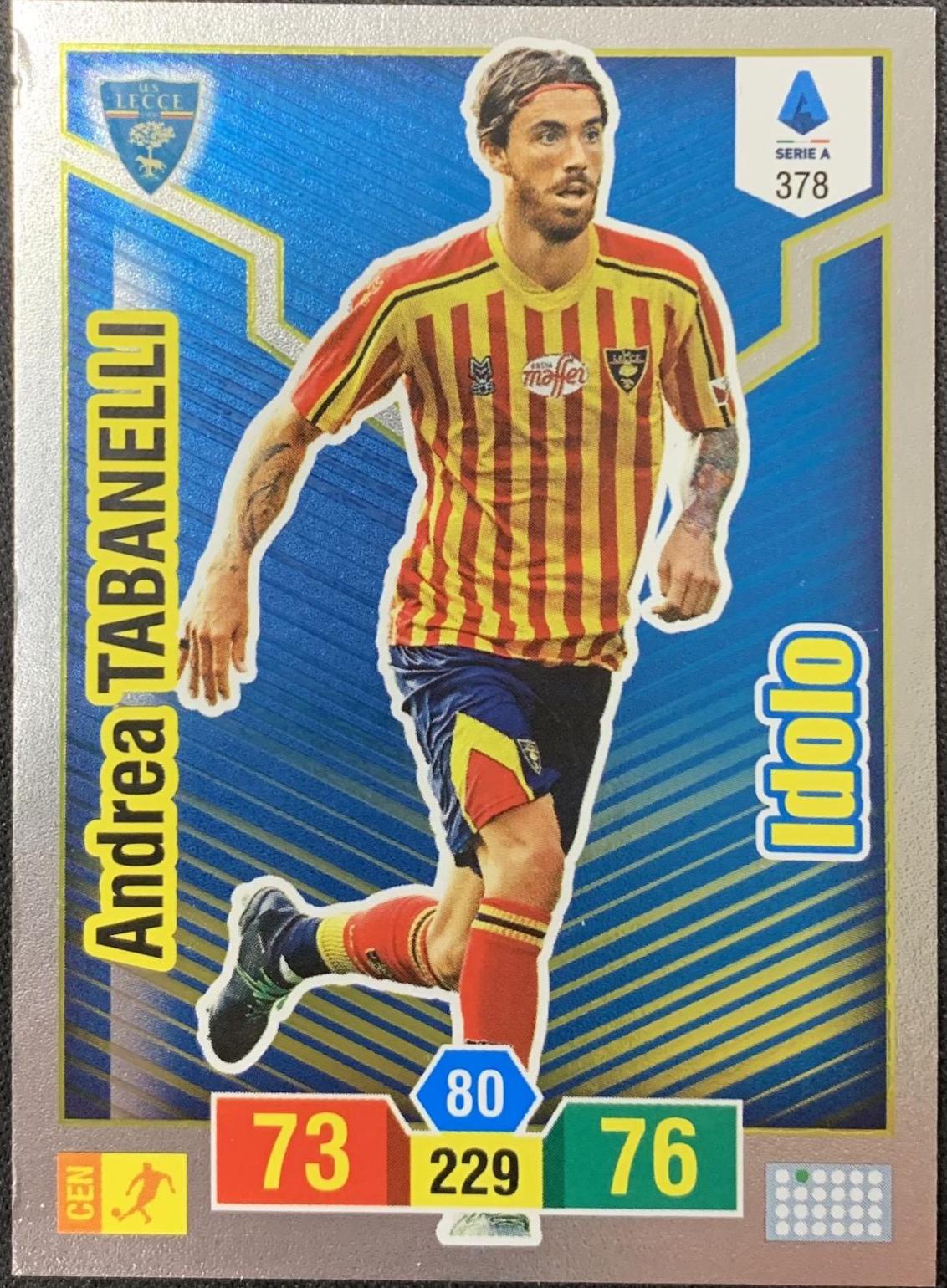 Andrea Tabanelli #378 2019 Panini Calciatori Adrenalyn XL Soccer