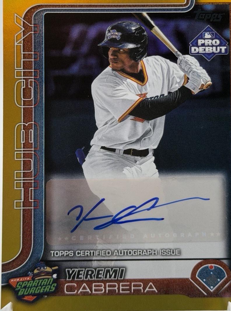 Yeremi Cabrera [Gold Autograph] #PD-103