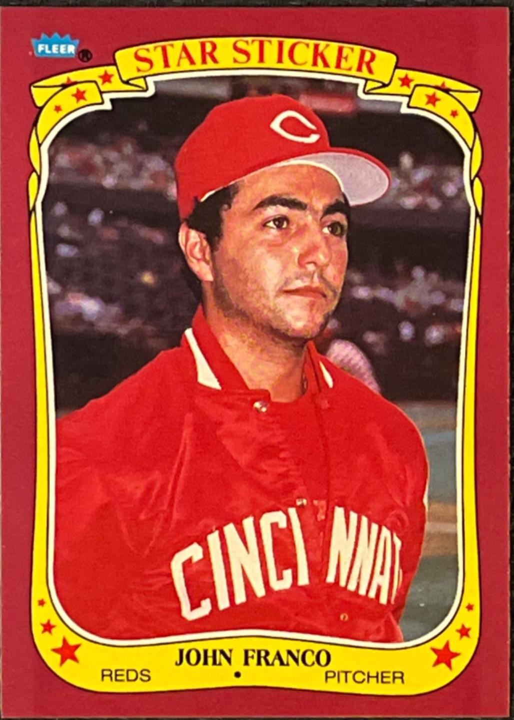 John Franco #39 Baseball Cards 1986 Fleer Star Stickers