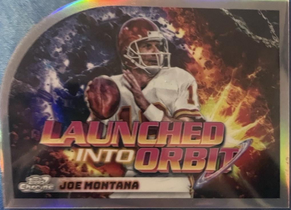 Joe Montana #LIO-15 Football Cards 2024 Topps Cosmic Chrome Launched Into Orbit