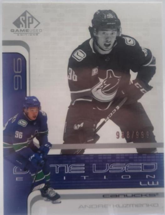 Andrei Kuzmenko #R-47 2022-23 SP Game Used Hockey 2001-02 Retro - Rookies