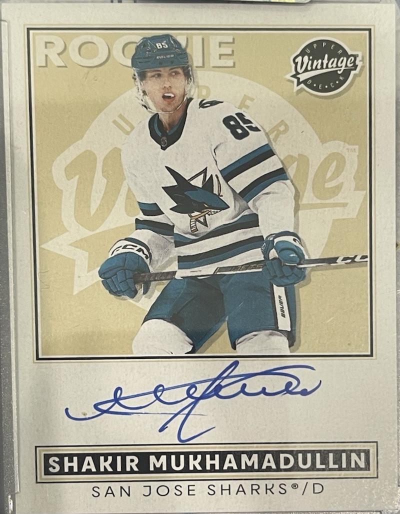 Shakir Mukhamadullin #VA-SM 2024 Upper Deck Clear Cut Vintage Autograph Hockey
