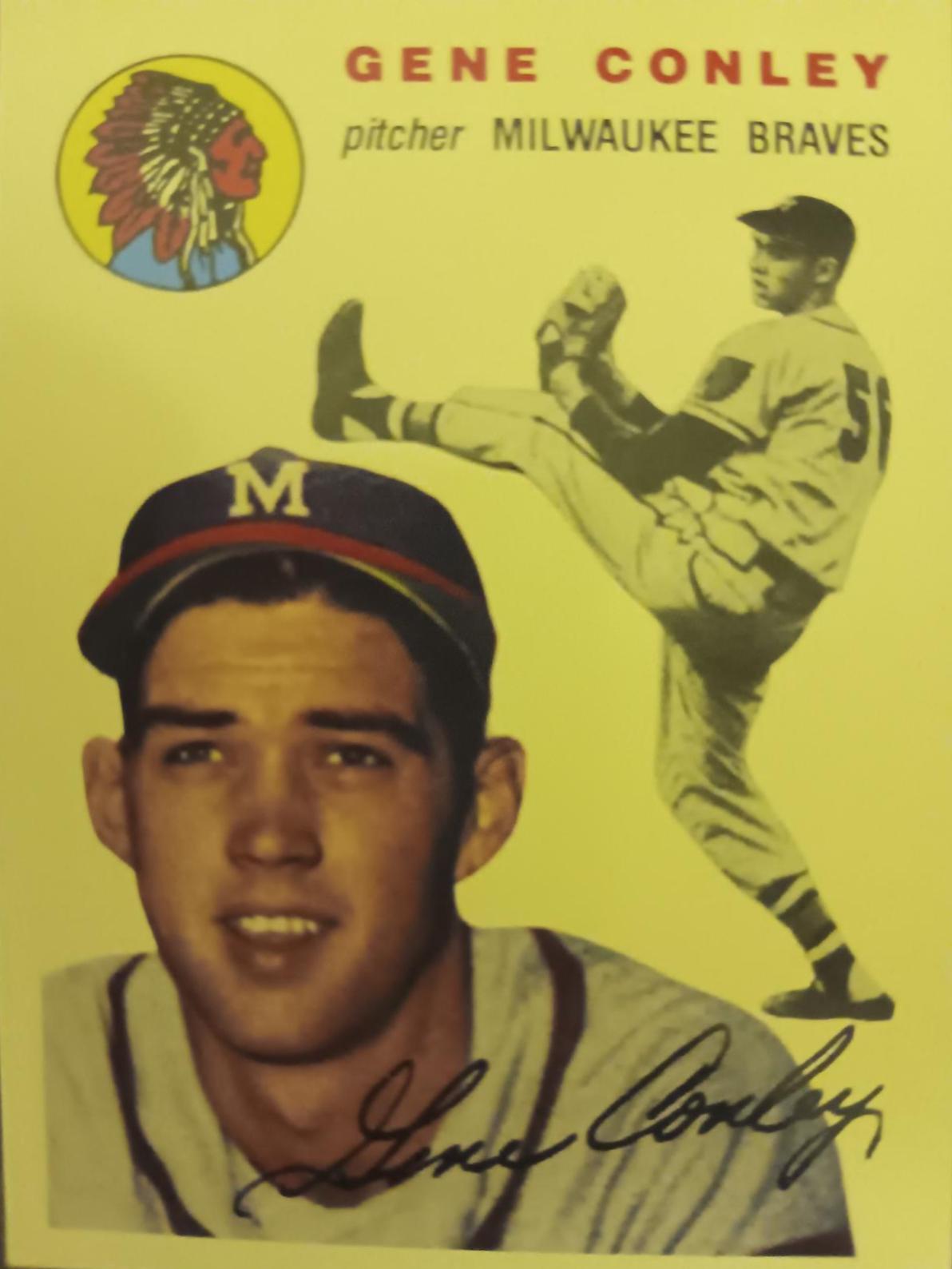 Gene Conley #59 Baseball Cards 1994 Topps Archives 1954 Reprint