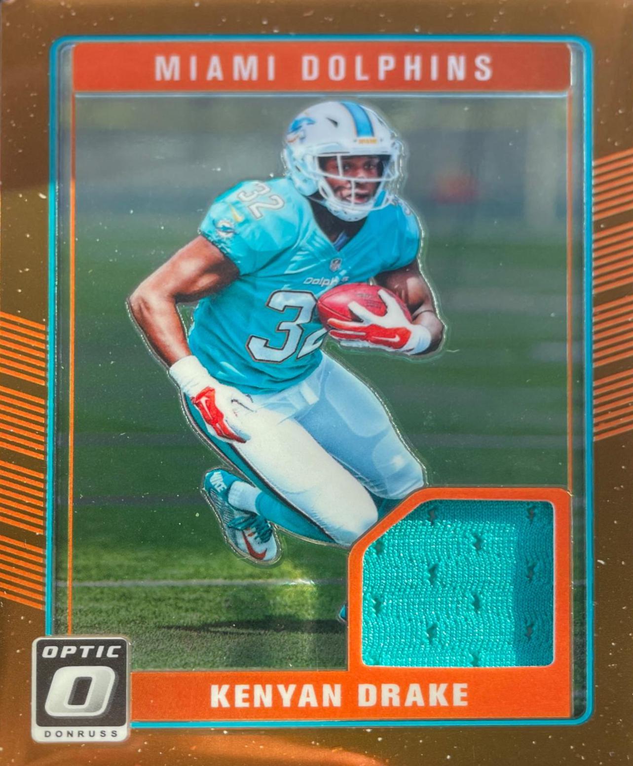 Kenyan Drake #DRT-KD Football Cards 2016 Panini Donruss Optic Donruss Rookie Threads