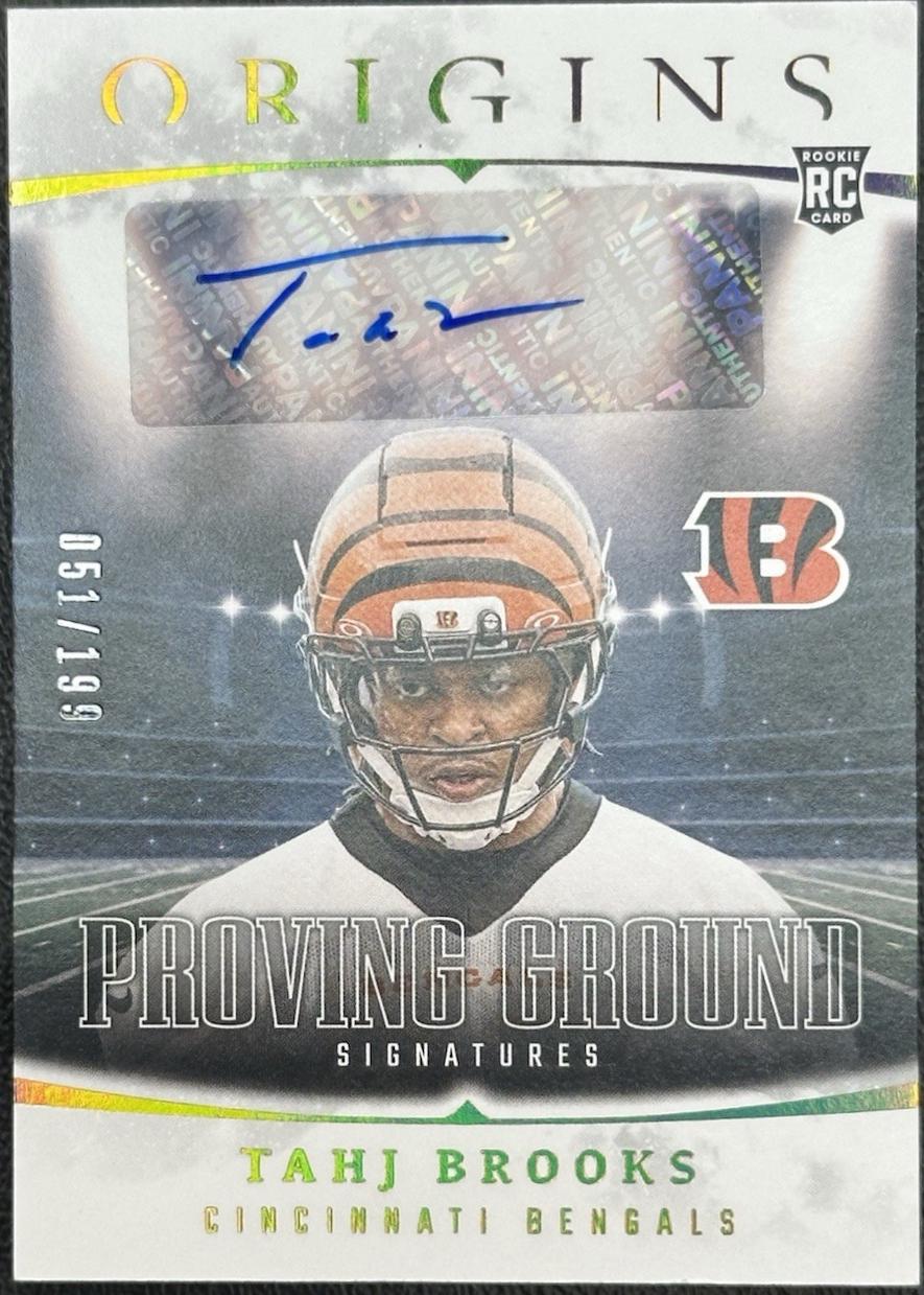 Tahj Brooks #27 2025 Panini Origins Proving Ground Signature Football