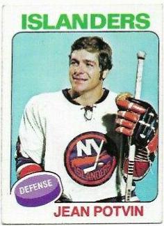 Jean Potvin #36 Hockey Cards 1975 Topps