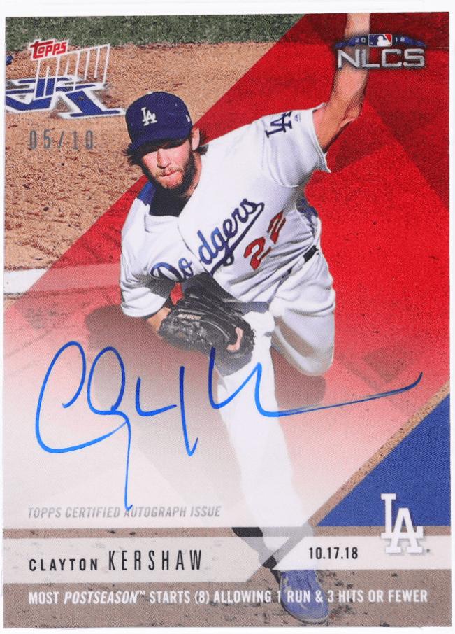 Clayton Kershaw #900C 2018 Topps Now Baseball