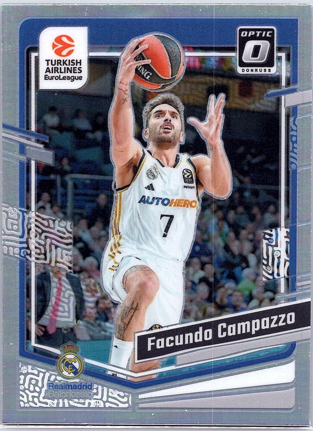 Facundo Campazzo #92 2023 Panini Donruss Euroleague Basketball