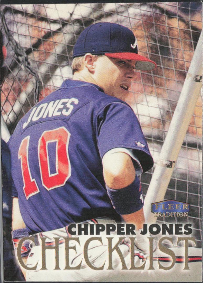 Chipper Jones #345 1998 Fleer Tradition Baseball