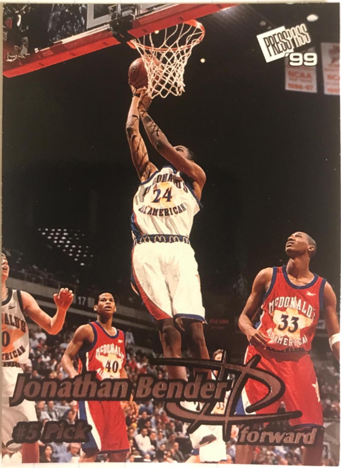 Jonathan Bender #5 Basketball Cards 1999 Press Pass