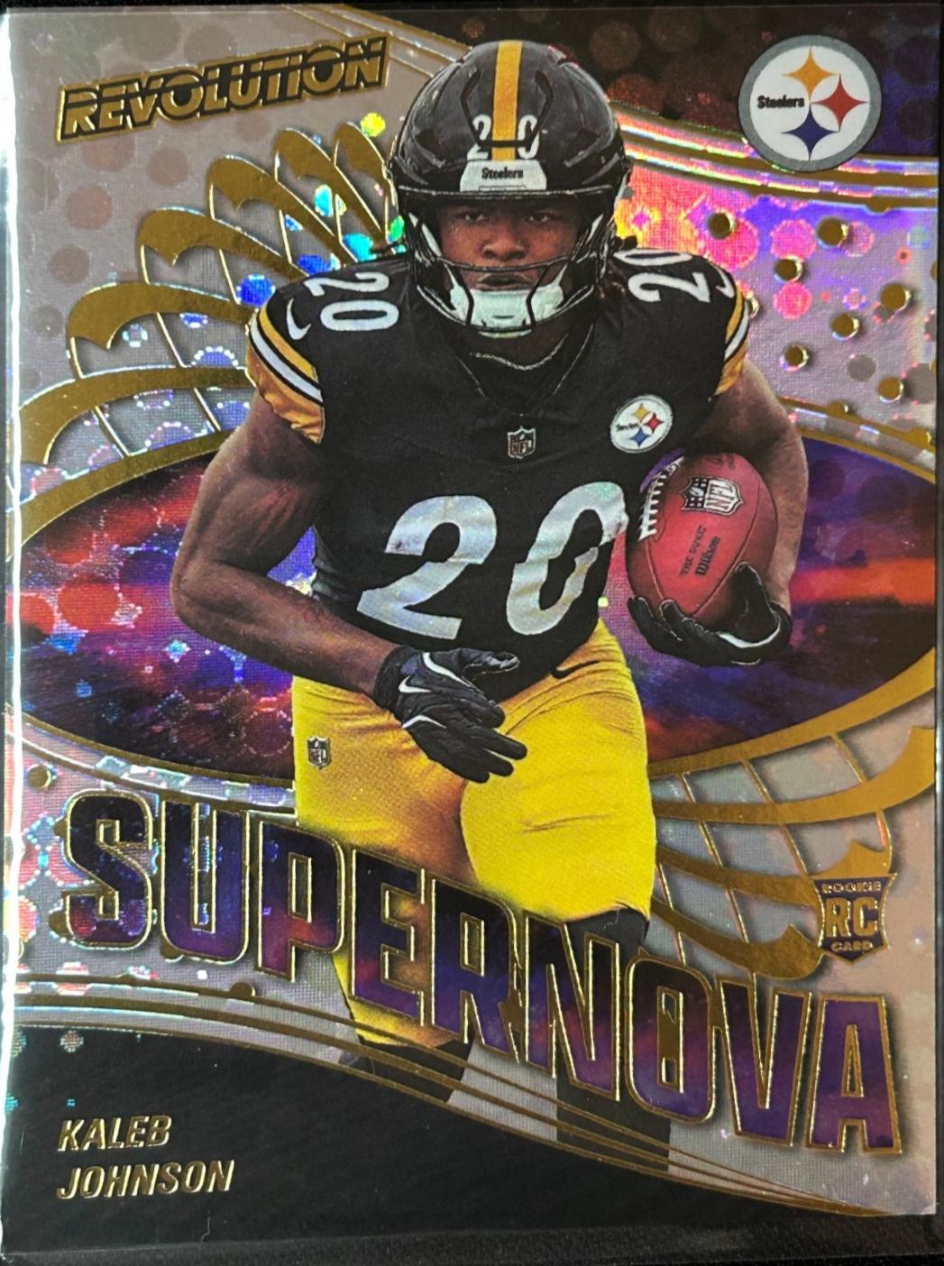 Kaleb Johnson #14 2025 Panini Revolution Football Supernova