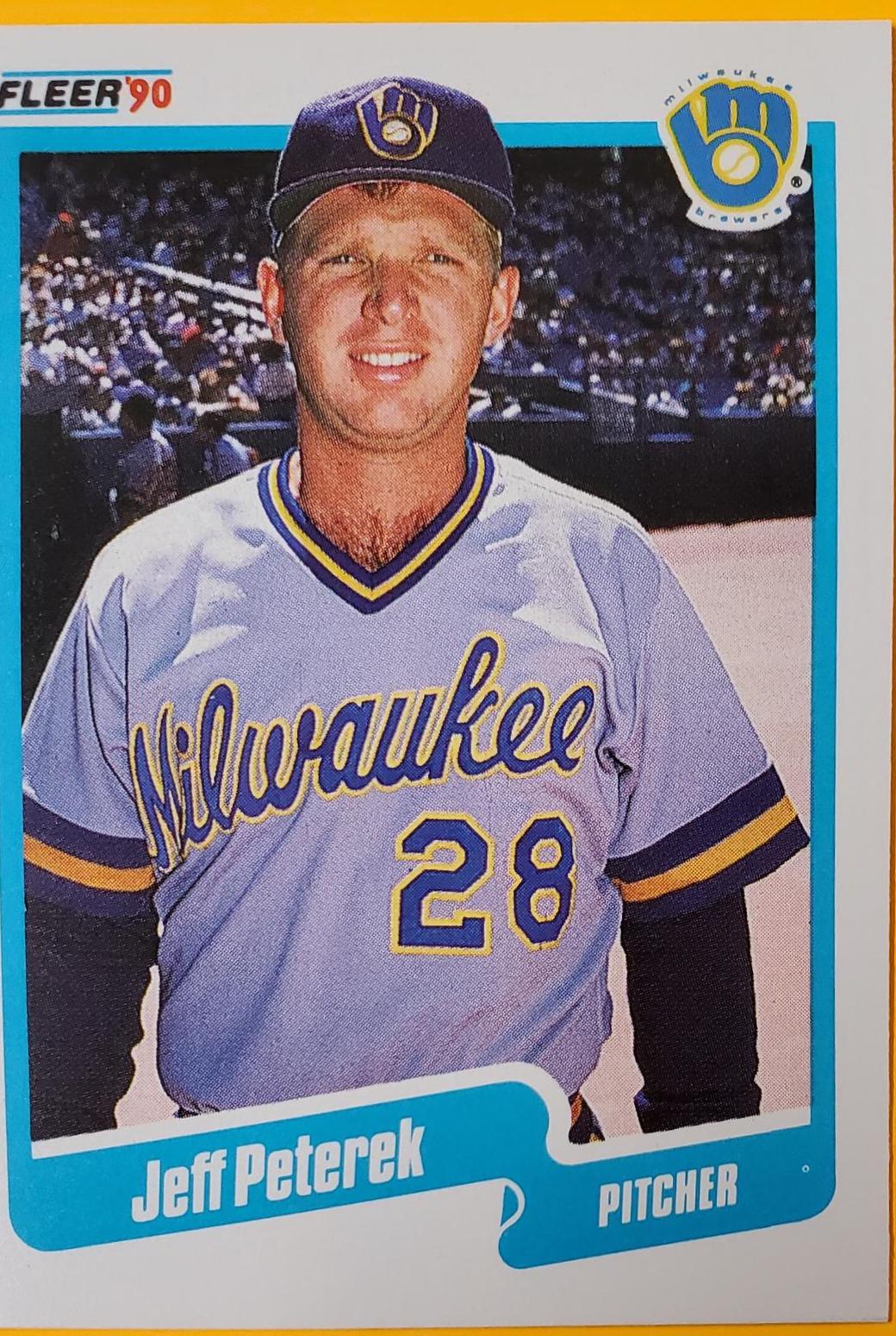 Jeff Peterek #333 Baseball Cards 1990 Fleer