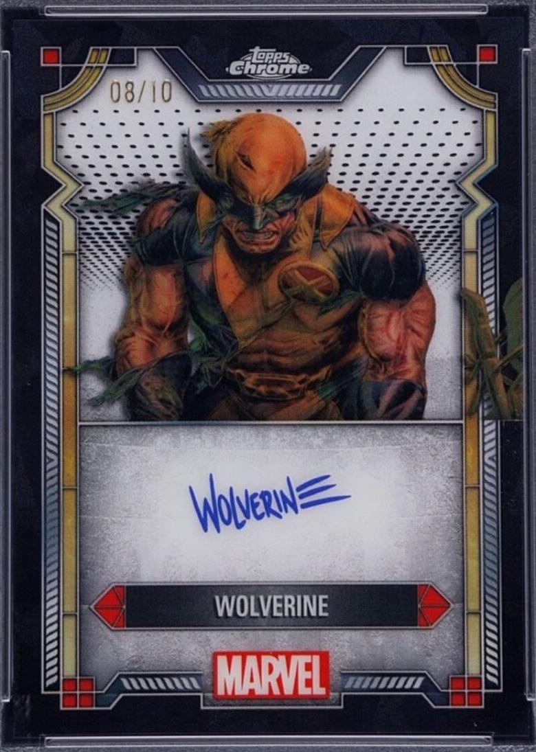 2024 Topps Chrome Character Autograph Wolverine [Sapphire] #MI-2 card