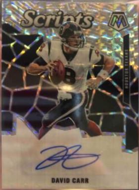 David Carr #S59 2020 Panini Mosaic Football Scripts