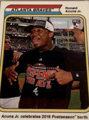 Ronald Acuna Jr. #199 Baseball Cards 2018 Topps Throwback Thursday