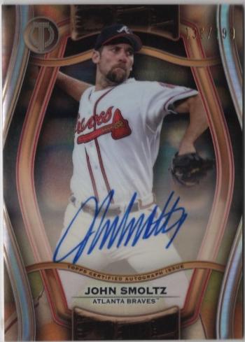 John Smoltz #PTGA-JS Baseball Cards 2025 Topps Tribute Pillars of the Game Autograph