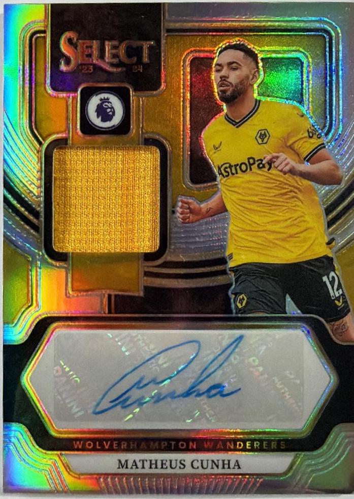 Matheus Cunha #AM-MC 2023 Panini Select Premier League Autographed Memorabilia
