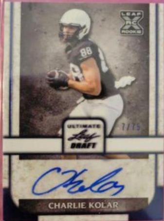 Charlie Kolar #BA-CK1 2022 Leaf Ultimate Draft Autographs Football