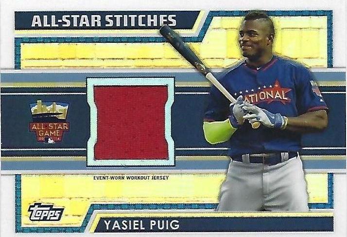 Yasiel Puig #ASCR-YP Baseball Cards 2014 Topps Chrome Update All Star Stitches Relics