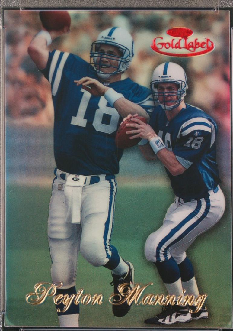 Peyton Manning #20 1998 Topps Gold Label Football