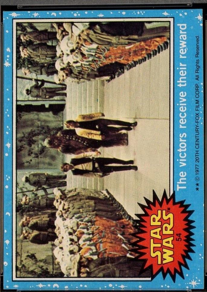 The victors receive their reward #54 Prices | Star Wars 1977 Topps ...