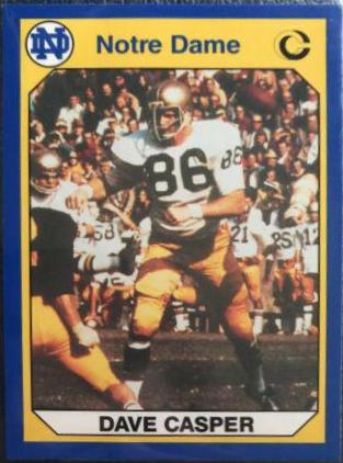 Dave Casper #6 Football Cards 1990 Notre Dame Collegiate Collection