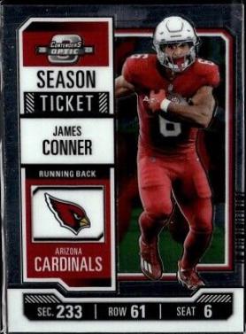 James Conner #1 Football Cards 2023 Panini Contenders Optic