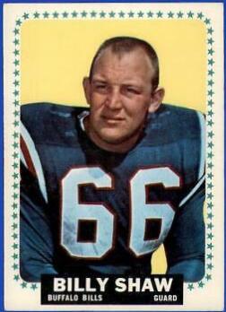 Billy Shaw #38 Football Cards 1964 Topps
