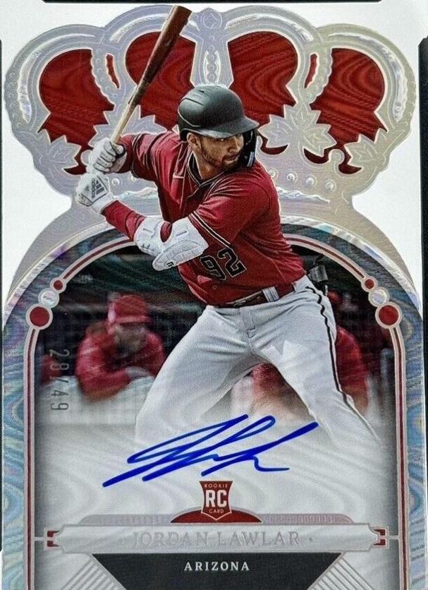 Jordan Lawlar #PCS-JL Baseball Cards 2023 Panini Chronicles Rookie Crown Signatures