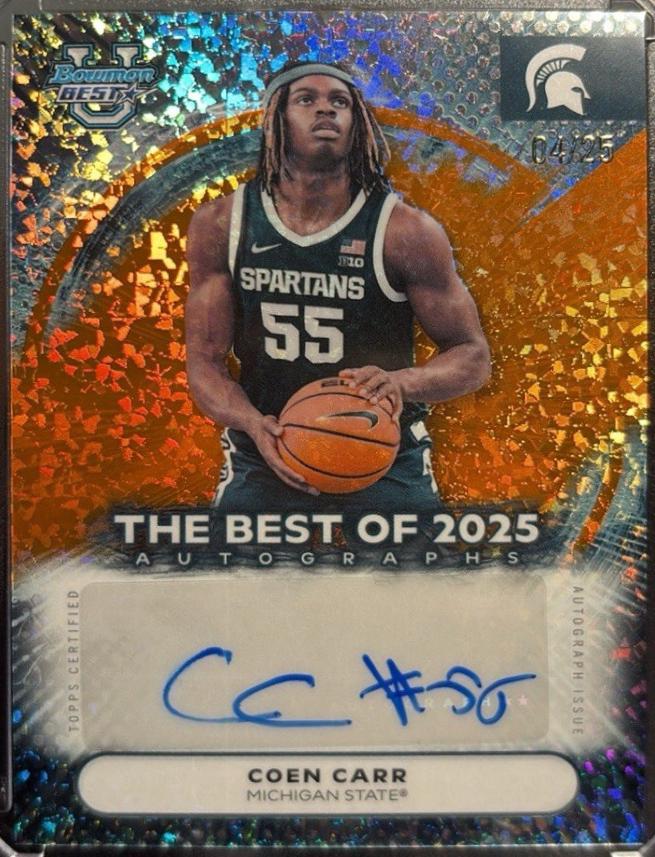 Coen Carr #BA-CC 2025-26 Bowman University Best Basketball The Best of 2025 Autographs