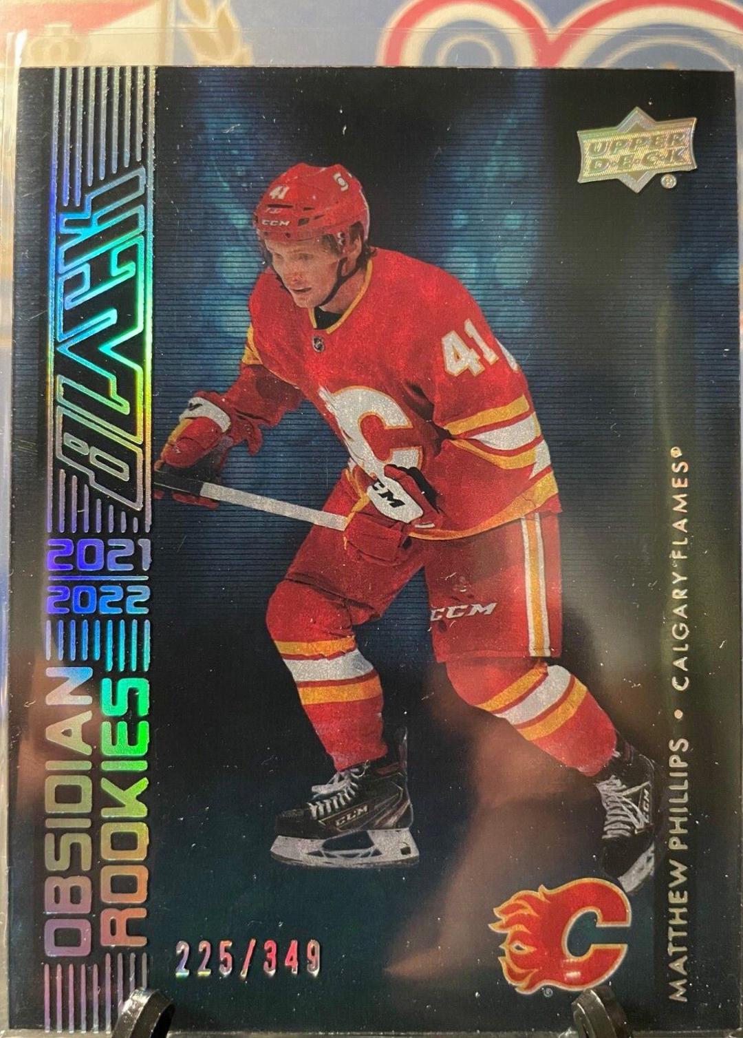 Matthew Phillips #OR-16 Hockey Cards 2021 SPx UD Black Obsidian Rookies