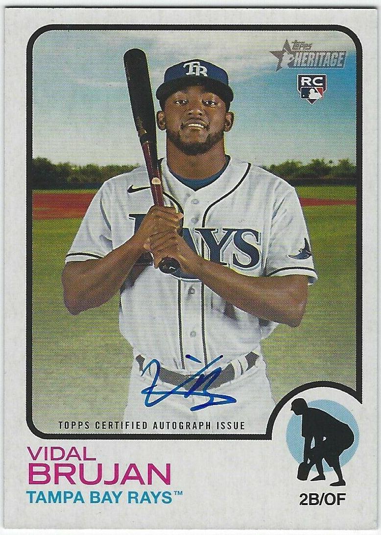 Vidal Brujan #ROA-VB Baseball Cards 2022 Topps Heritage Real One Autographs