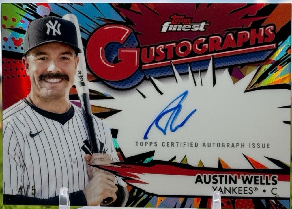 Austin Wells #G-AW 2025 Topps Finest Gustographs Baseball