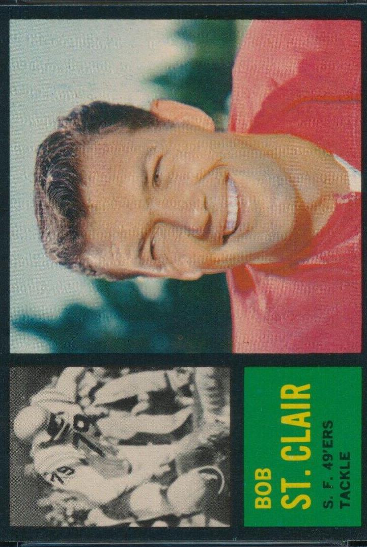 Bob St. Clair #157 Football Cards 1962 Topps