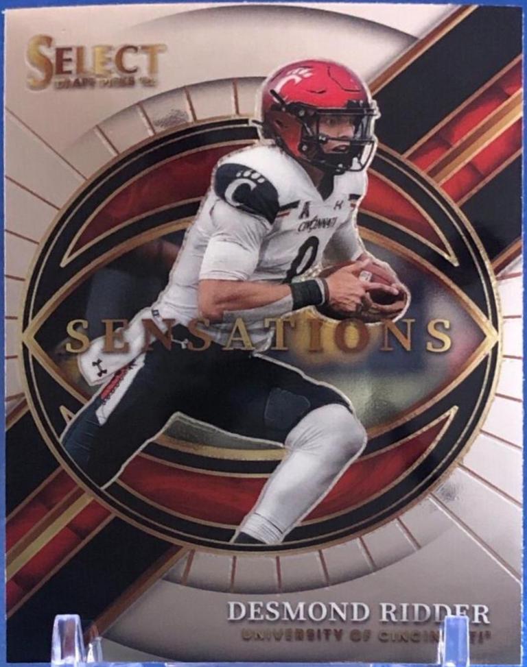 Desmond Ridder #SEDR Football Cards 2022 Panini Select Draft Picks Sensations