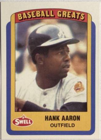 Hank Aaron #2 Baseball Cards 1990 Swell Greats