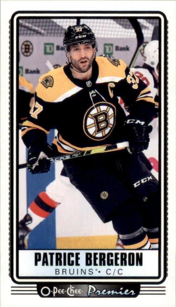 Patrice Bergeron #P-7 Hockey Cards 2021 O Pee Chee Premier Tallboys