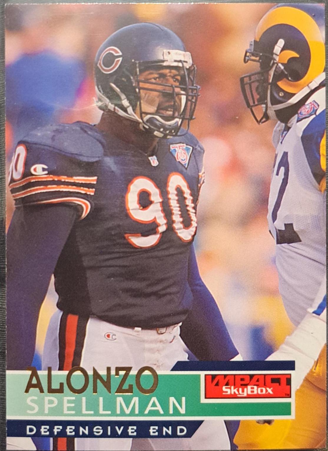 Alonzo Spellman #22 Football Cards 1995 Skybox Impact