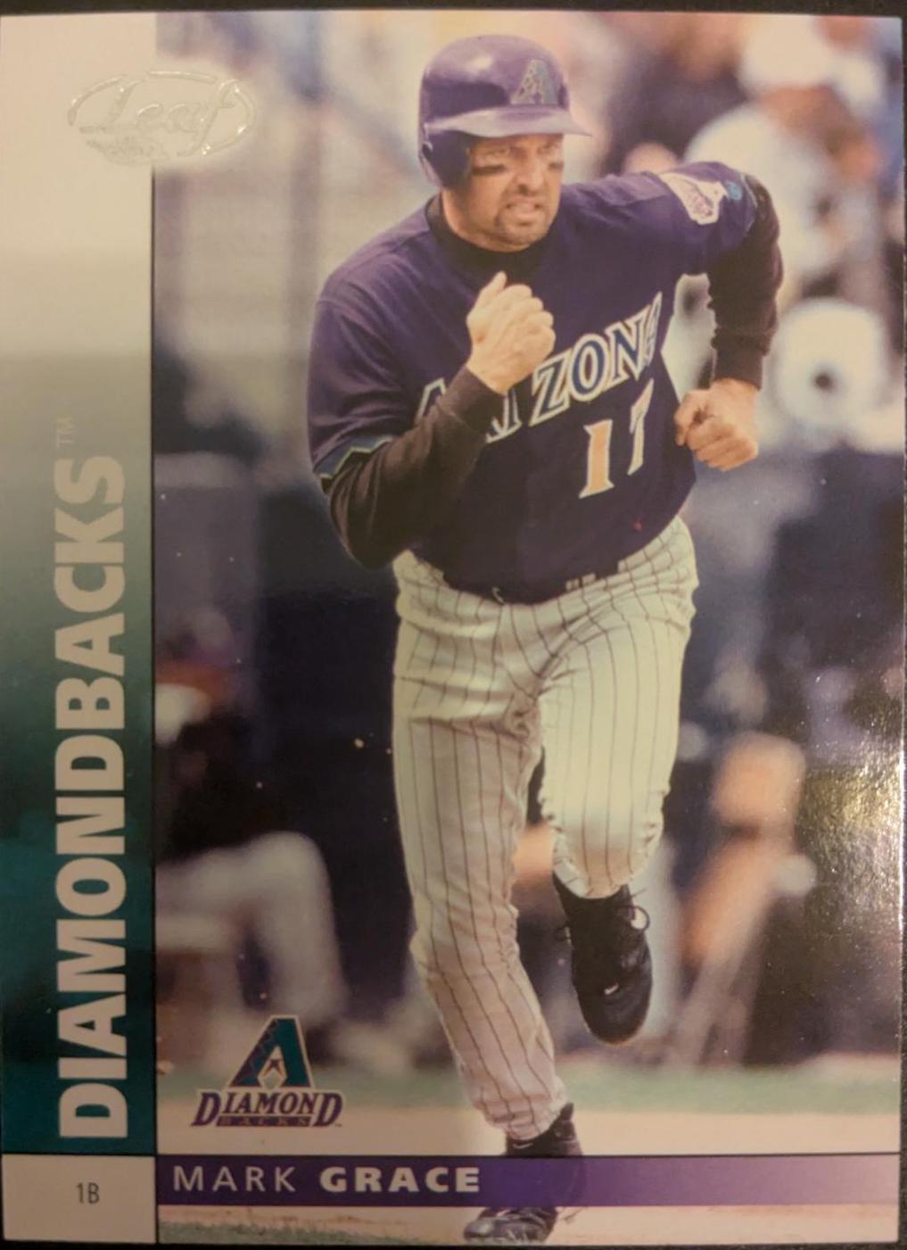 Mark Grace #5 Baseball Cards 2002 Leaf