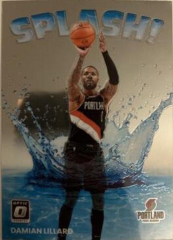 Damian Lillard #6 Basketball Cards 2022 Panini Donruss Optic Splash