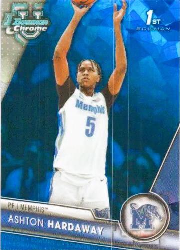 Ashton Hardaway #54 2023 Bowman Chrome University Sapphire Basketball