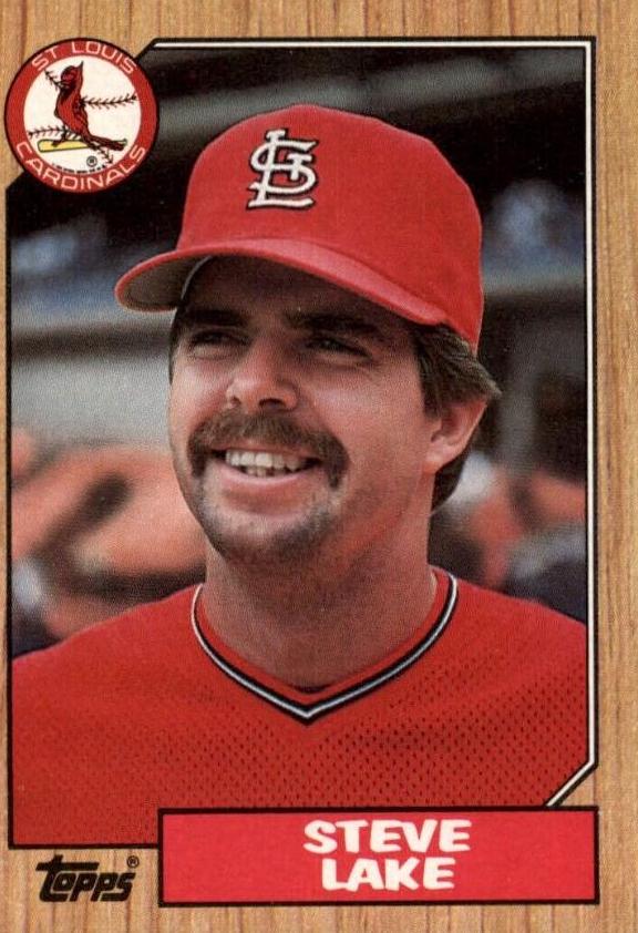Steve Lake #84 Baseball Cards 1987 Topps