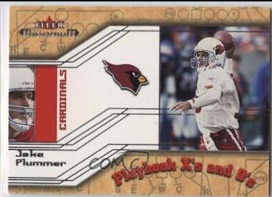 Jake Plummer #4XO Football Cards 2002 Fleer Maximum Playbook X's & O's