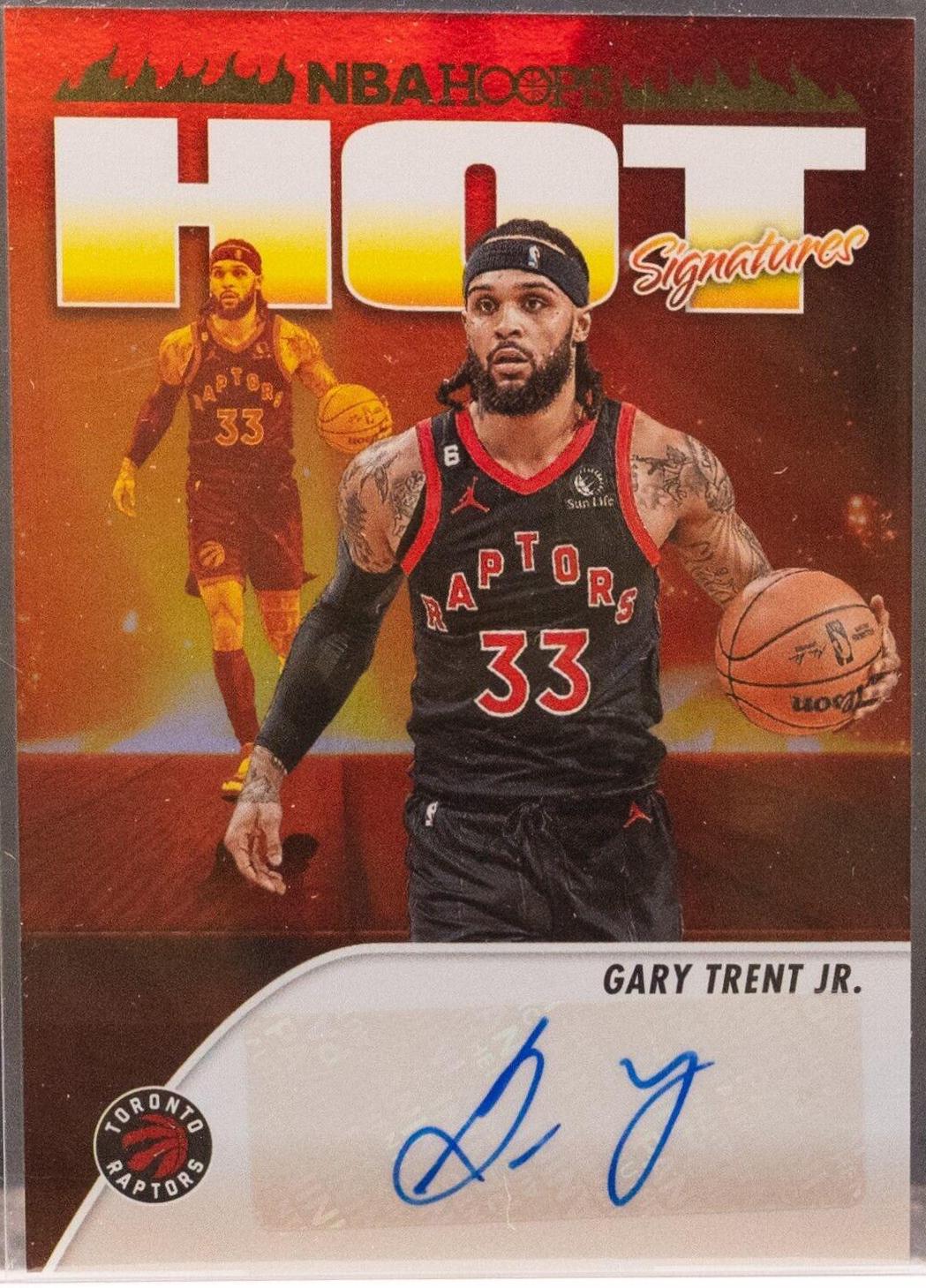 Gary Trent Jr. Basketball Cards 2023 Panini Hoops Hot Signatures