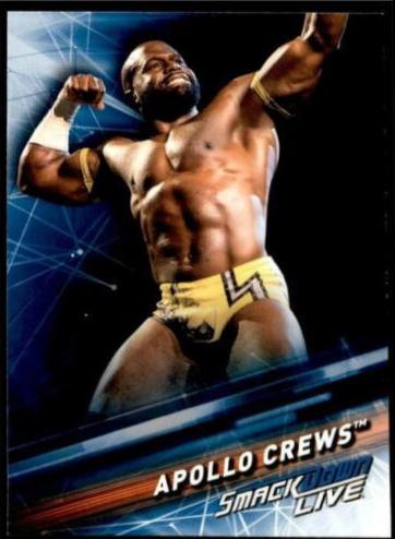 Apollo Crews #5 Wrestling Cards 2019 Topps WWE Smackdown Live