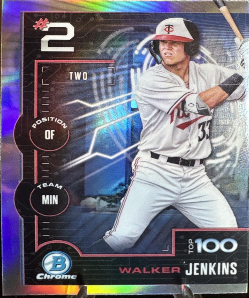 Walker Jenkins #BTP-2 Baseball Cards 2025 Bowman Scouts Top 100