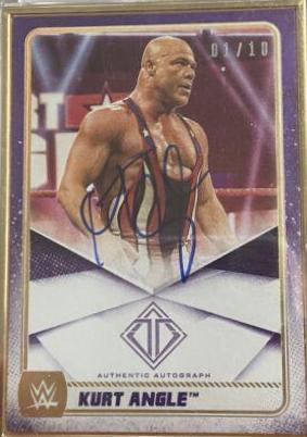 Kurt Angle #A-KA Wrestling Cards 2020 Topps WWE Transcendent Autographs